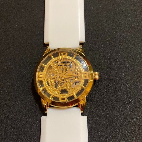 LOOK !!…NO BATTERY…Stuhrling Original Skeleton Men's Automatic Watch - Picture 6 of 6